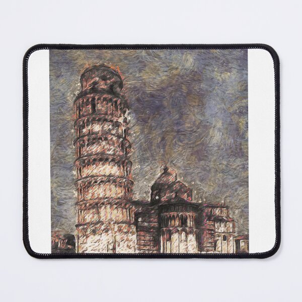Item preview, Impressionist Painting of The Leaning Tower of Pisa, Italy designed and sold by ZiAttaArt.