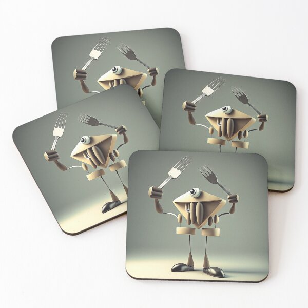 Item preview, Monster cook with knife and fork designed and sold by mrlongfield.