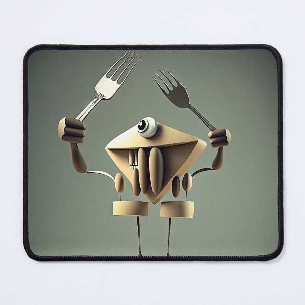 Item preview, Monster cook with knife and fork designed and sold by mrlongfield.
