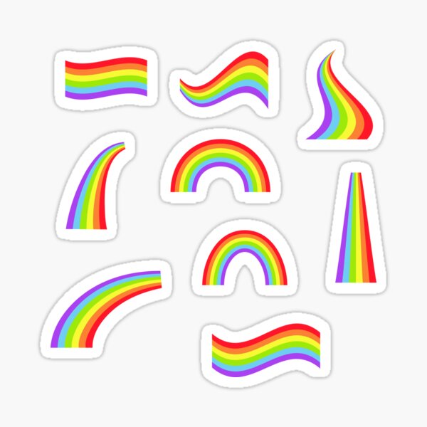 Rainbow Sticker for Sale by icaretees