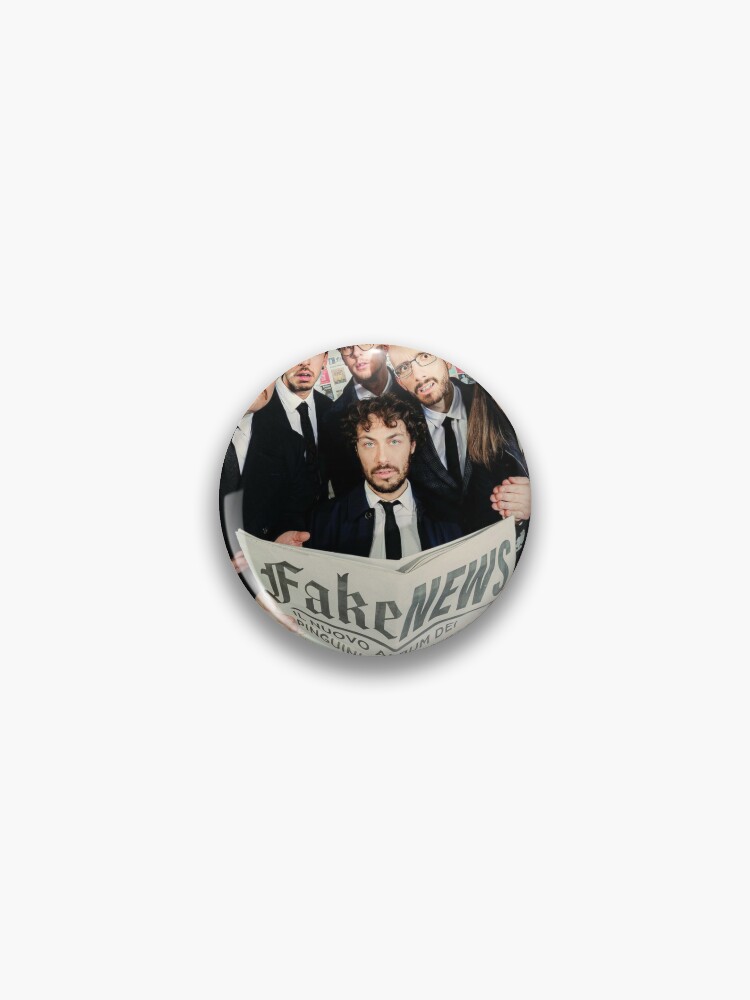 Pinguini Tattici Nucleari Fake News (Mocha Style) Pin for Sale by kasabia