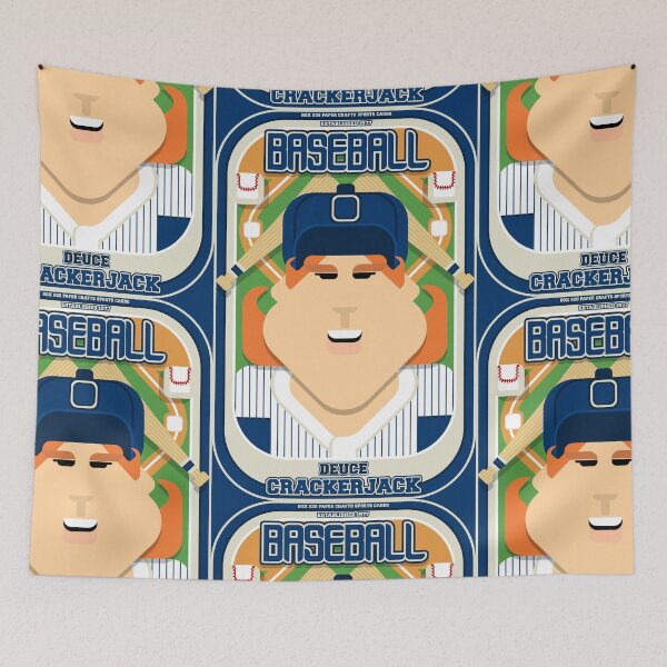 Item preview, Baseball Blue Pinstripes - Deuce Crackerjack - Jacqui version designed and sold by boxedspaper.