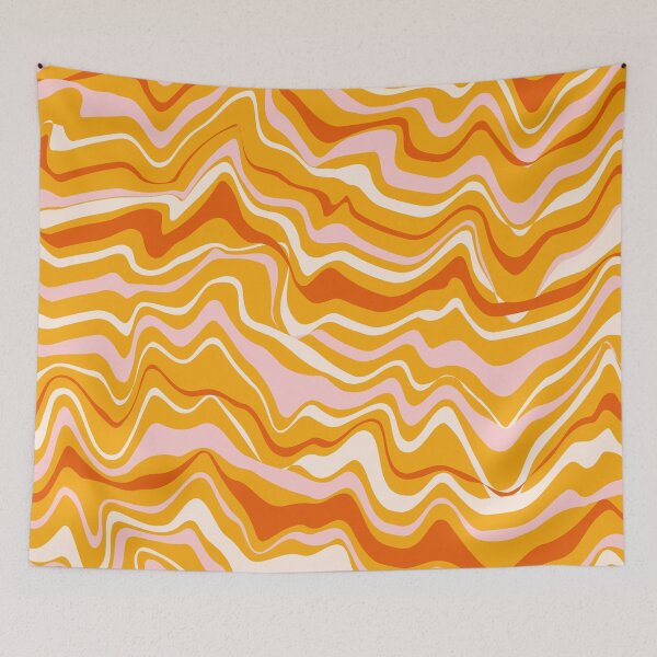 Item preview, Retro Liquid Swirl Abstract Pattern. Hippie trippy swirl 70s. designed and sold by CoCoArt-Ua.
