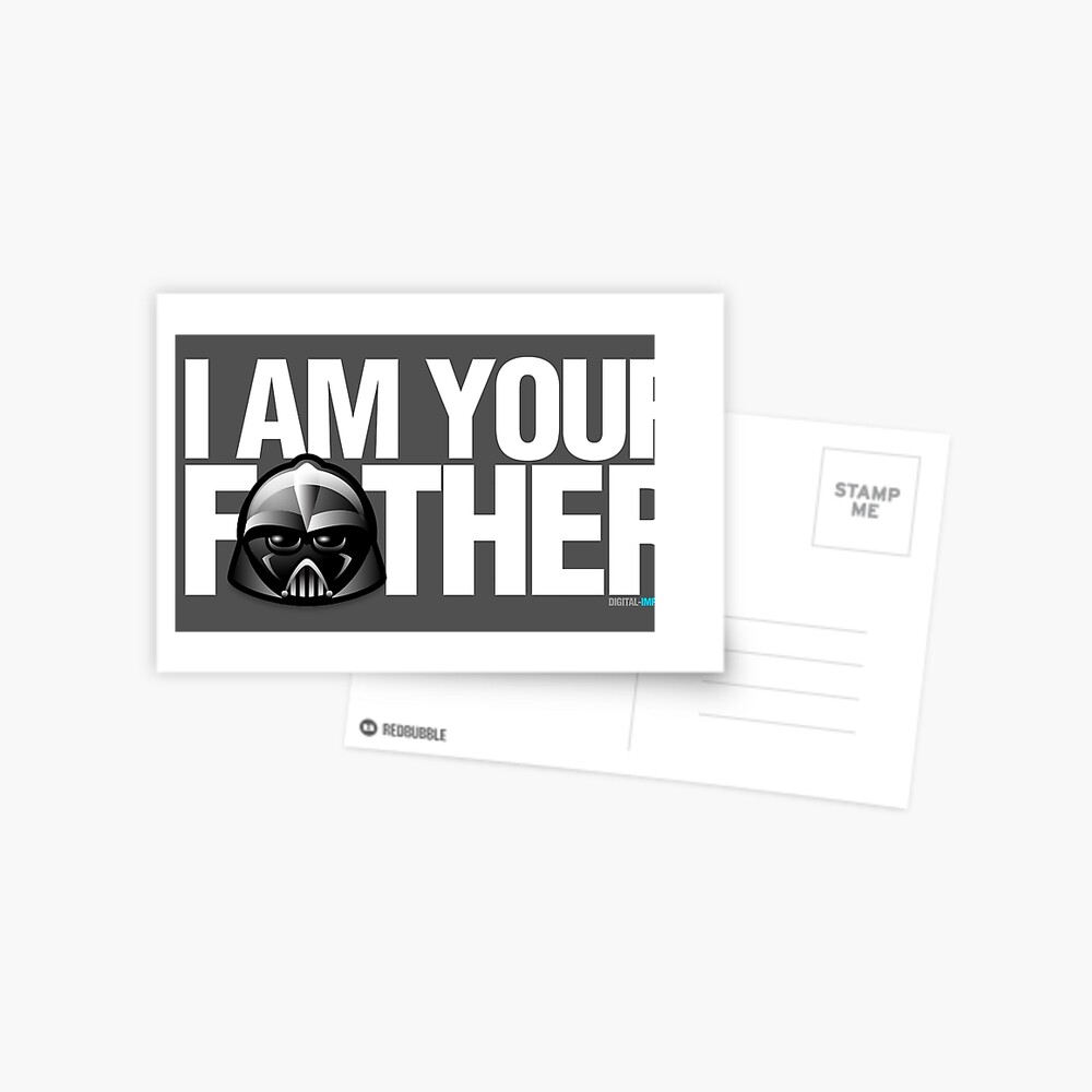 SW - I am your father - Dark Version Postcard