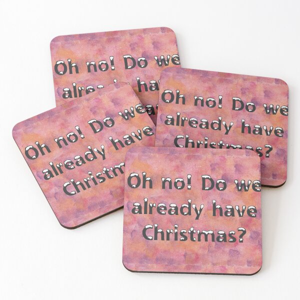 Item preview, Oh no! Already Christmas? Reddish Background designed and sold by JuliasArtWorld.