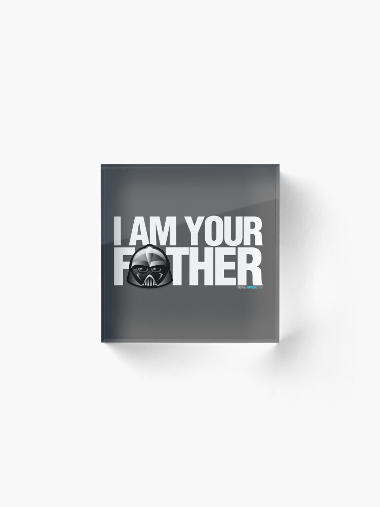 Alternate view of SW - I am your father - Dark Version Acrylic Block