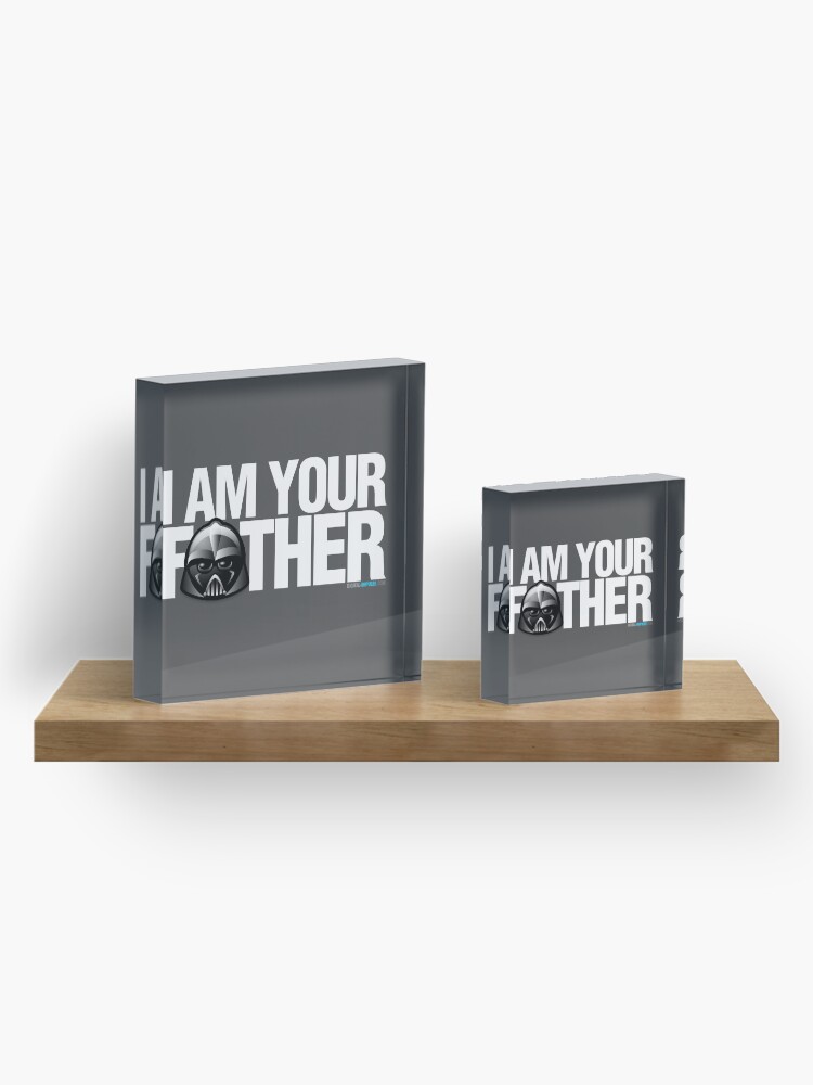 Alternate view of SW - I am your father - Dark Version Acrylic Block