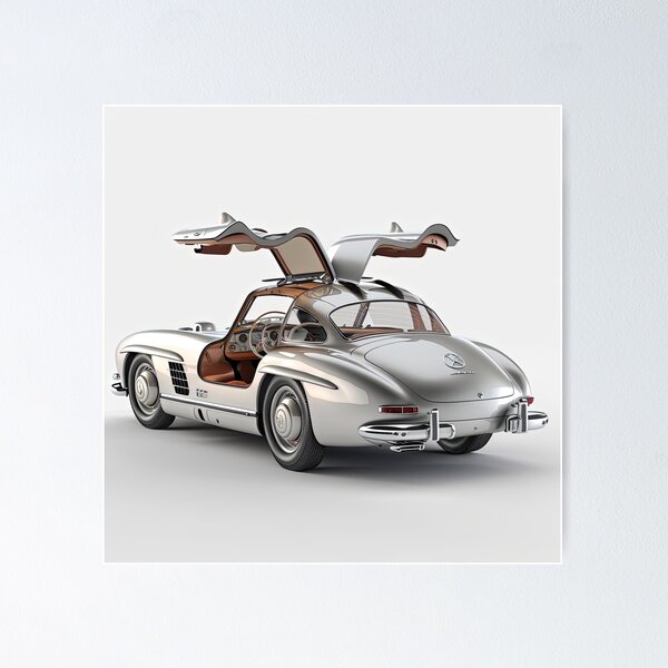 Item preview, Mercedes-Benz 300 SL “Gullwing” back and side view designed and sold by OwnByCats.