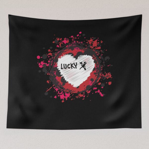 Item preview, Sweet but dark heart with lucky textr on it designed and sold by AEROSPACE-IND.