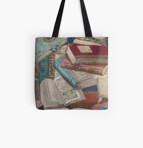Escape With A Book Vintage Books All Over Print Tote Bag