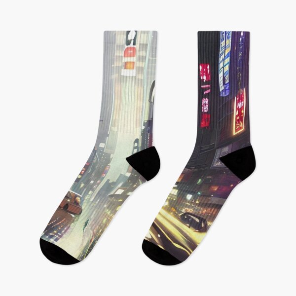 Item preview, Futuristic city lights computer generated art designed and sold by Groovybeeclub.