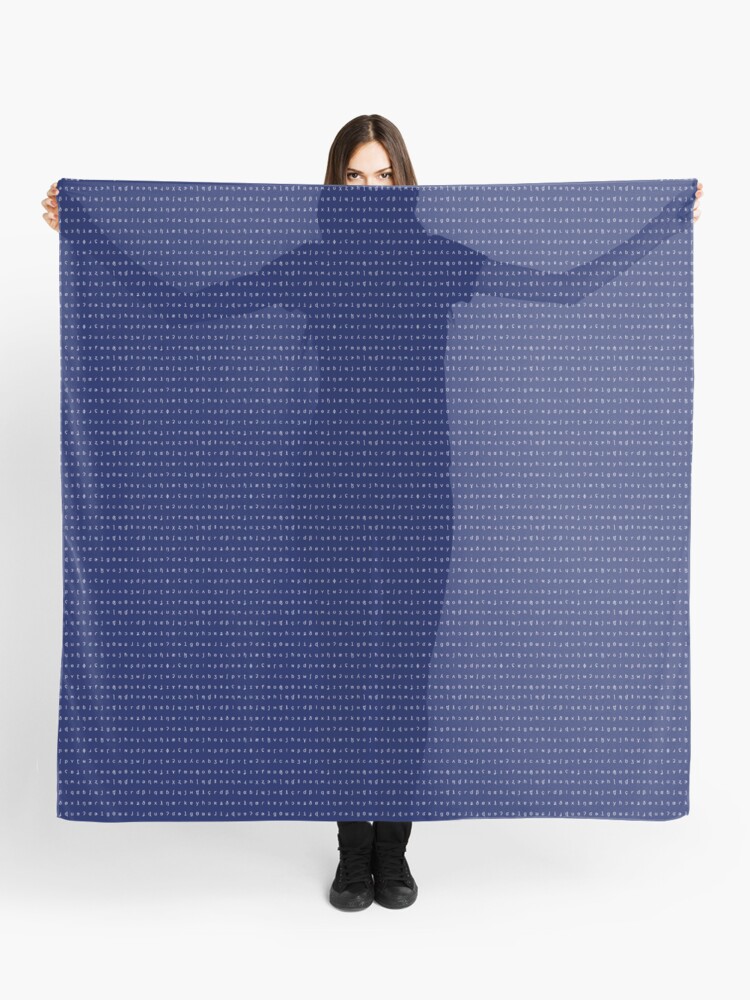 Thumbnail 1 of 3, Scarf, IPA scarf - navy blue and white designed and sold by Lingthusiasm.