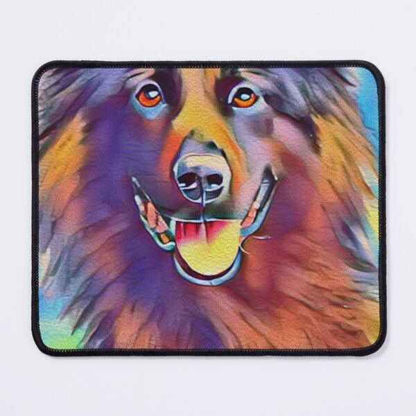 Item preview, Belgian Shepherd Groenendael Watercolor Summer Themed Portrait designed and sold by Cuddlythopia.