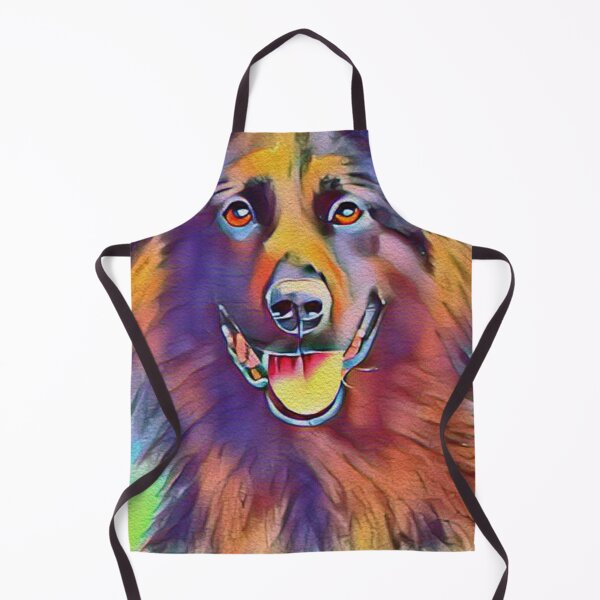 Item preview, Belgian Shepherd Groenendael Watercolor Summer Themed Portrait designed and sold by Cuddlythopia.