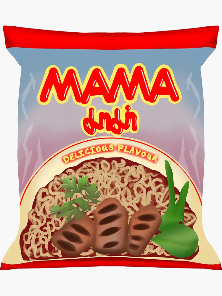 Mama Ramen Noodles Delicious Flavor Sticker for Sale by Xuenbox