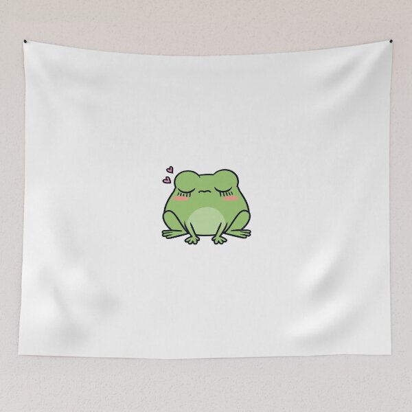Item preview, cute blushing frog  designed and sold by melaniecreates.