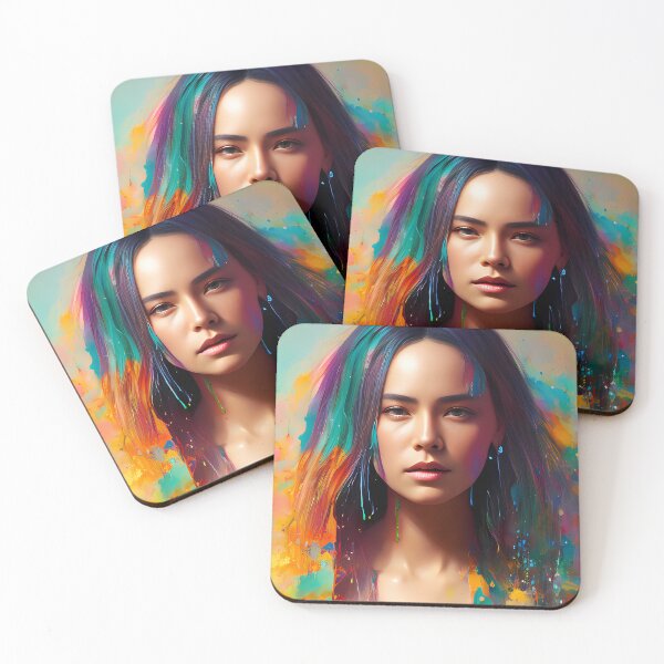 Item preview, Urban Woman Graffiti Oil Painting Splattered designed and sold by SableSyndciate.