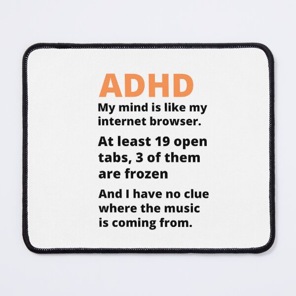 Item preview, ADHD Joke designed and sold by BuraxisQuotes.