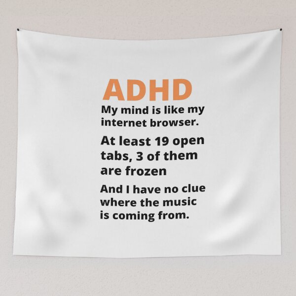 Item preview, ADHD Joke designed and sold by BuraxisQuotes.
