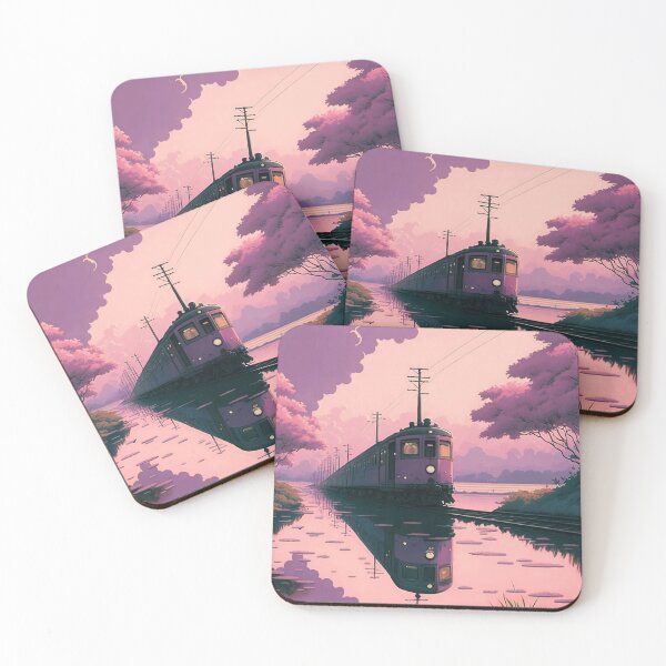 Item preview, Retro Anime Style Old Japanese Train designed and sold by KaPrints.