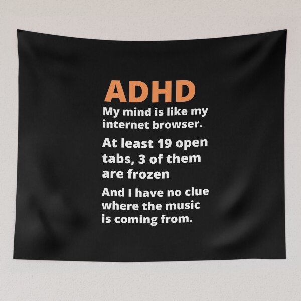 Item preview, ADHD Joke designed and sold by BuraxisQuotes.
