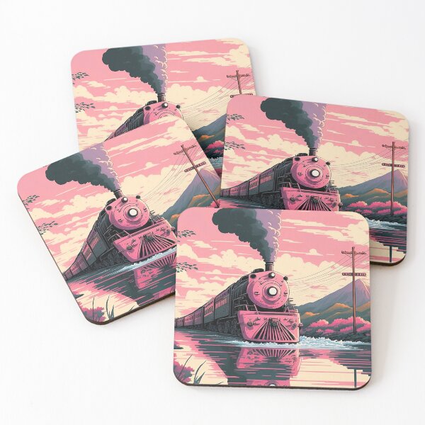 Item preview, Retro Anime Style Old Japanese Train designed and sold by KaPrints.