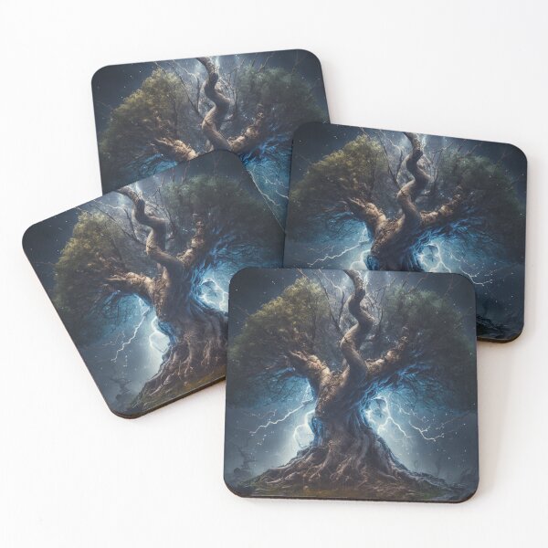 Item preview, Concept Art-Lightning Strikes Yggdrasil designed and sold by letsgetinspired.