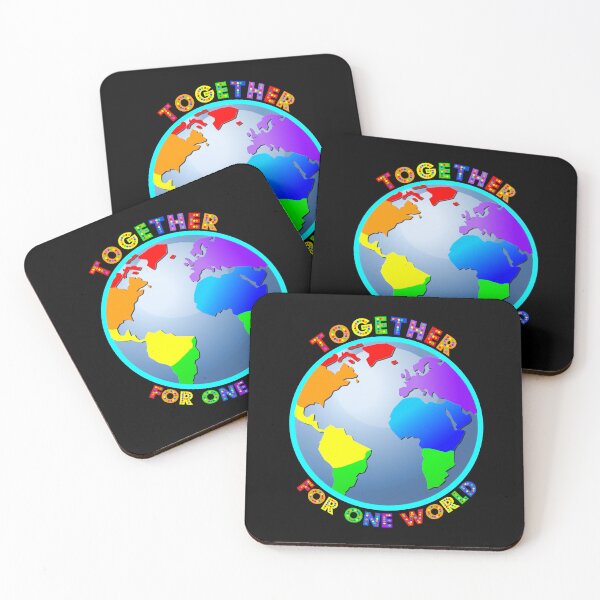 Item preview, Statement "For One World" - rainbow colors designed and sold by HA-Design-Kunst.