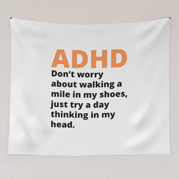 Item preview, ADHD Joke designed and sold by BuraxisQuotes.