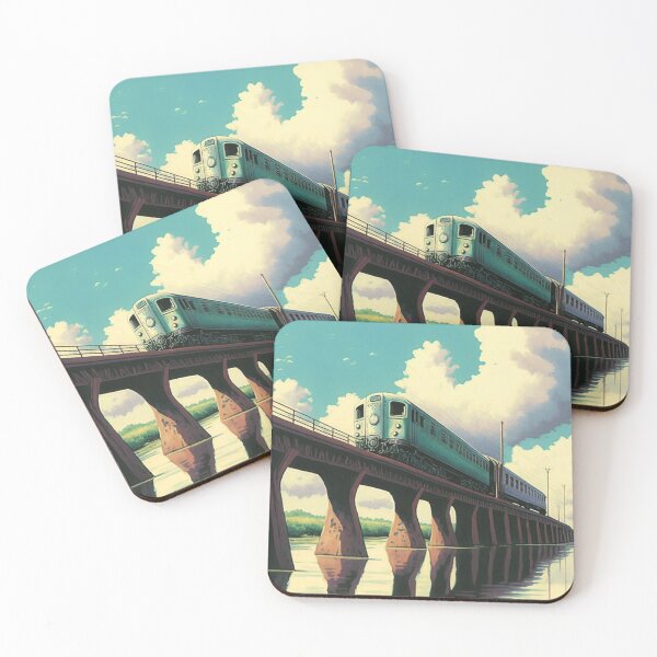 Item preview, Retro Anime Style Old Japanese Train designed and sold by KaPrints.