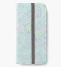 Schillerndes Lumineszenz - Psychedelische Kunst iPhone Flip-Case/Hülle/Klebefolie