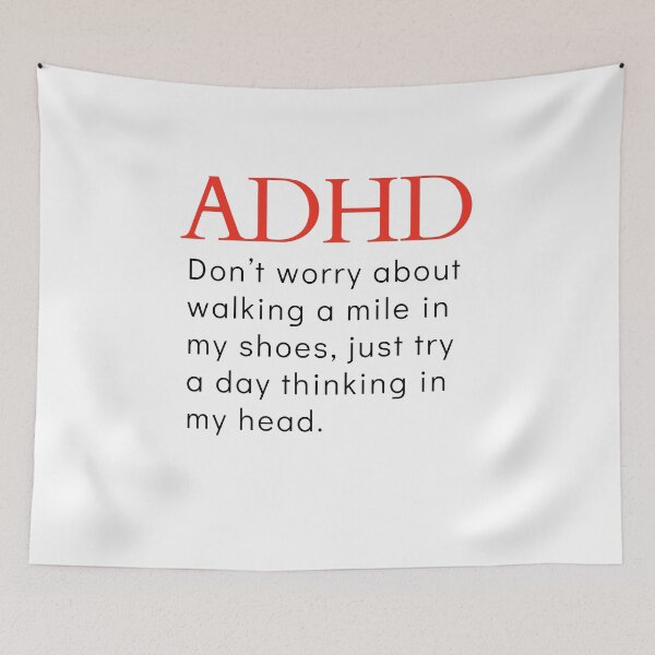 Item preview, ADHD Joke designed and sold by BuraxisQuotes.