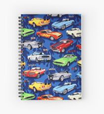 Auto Sports Muscle Cars Pattern Spiral Notebook