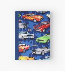 Auto Sports Muscle Cars Pattern Hardcover Journal
