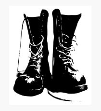 Punk Rock Combat Boots Doc Martens Photographic Print