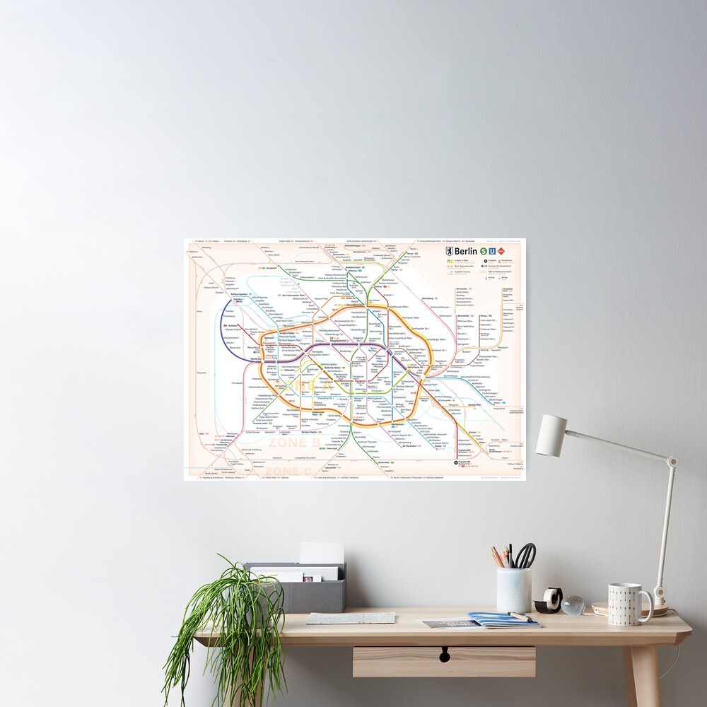 New Berlin rapid transit route map (December 11, 2022) Poster