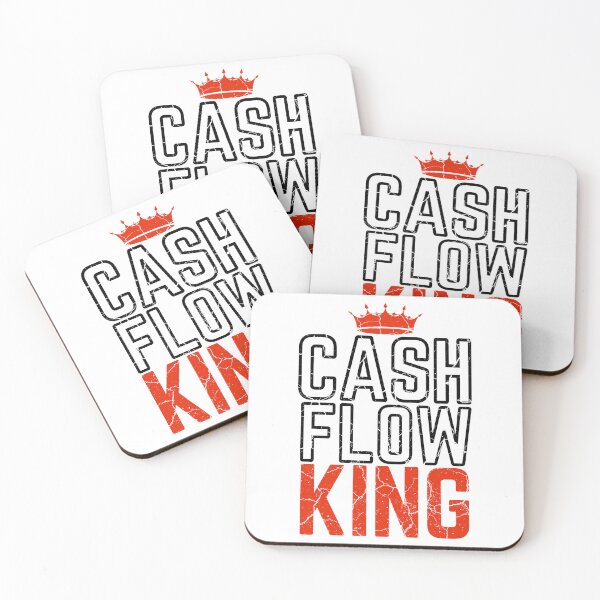 Item preview, CASHFLOW KING red crown modified white background distressed  designed and sold by KingsManKind.