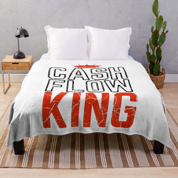 Item preview, CASHFLOW KING red crown modified white background distressed designed and sold by KingsManKind.