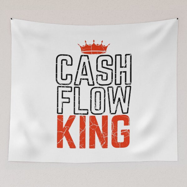 Item preview, CASHFLOW KING red crown modified white background distressed  designed and sold by KingsManKind.