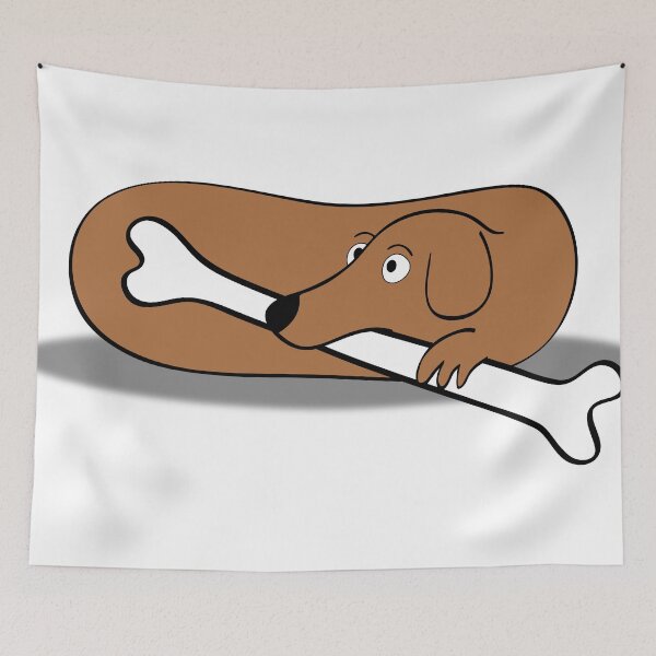 Item preview, Lying dog with bone designed and sold by siloto.