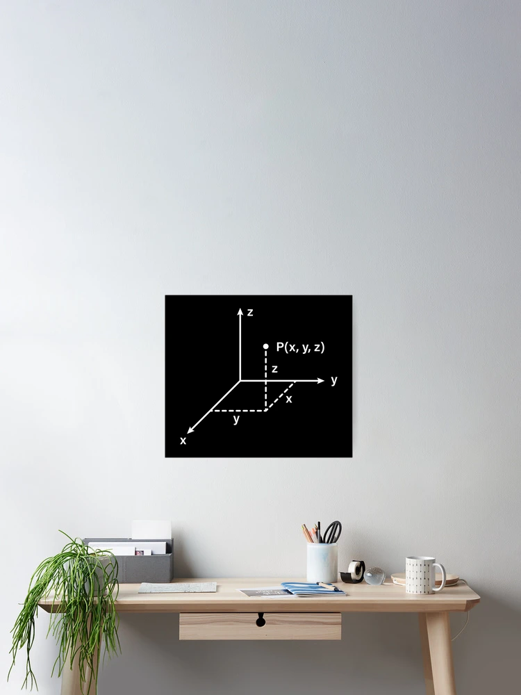 Thumbnail 2 of 3, Poster, Cartesian Coordinates, Math, Physics And Science designed and sold by ScienceCorner.