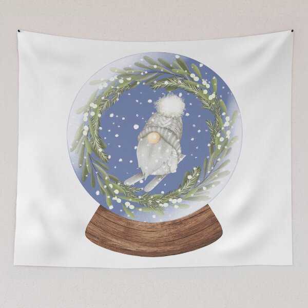 Item preview, Snow Globe Winter Wonderland Gnome 4 designed and sold by TasimaDesign.