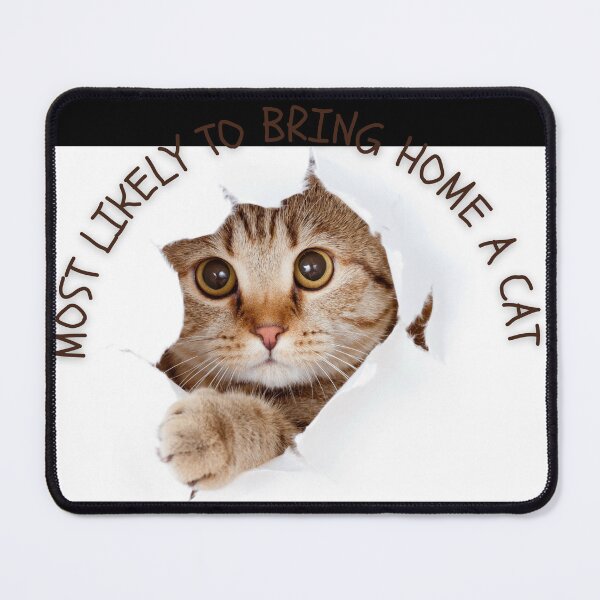Item preview, most likely to bring home a cat lovely cat lovers cute designed and sold by FLOWER--ART.