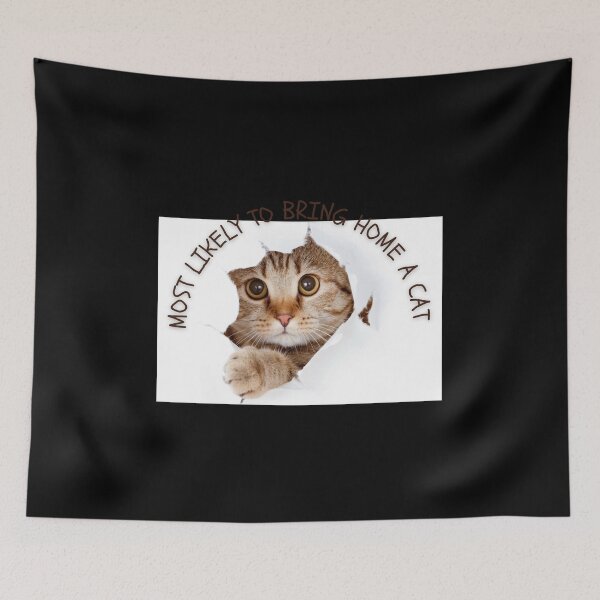 Item preview, most likely to bring home a cat lovely cat lovers cute designed and sold by FLOWER--ART.