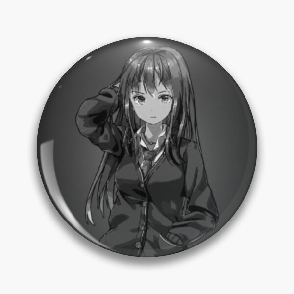 Item preview, Anime Girl In School Uniform Anime and Manga Fan Art Black & White designed and sold by TajfunX.