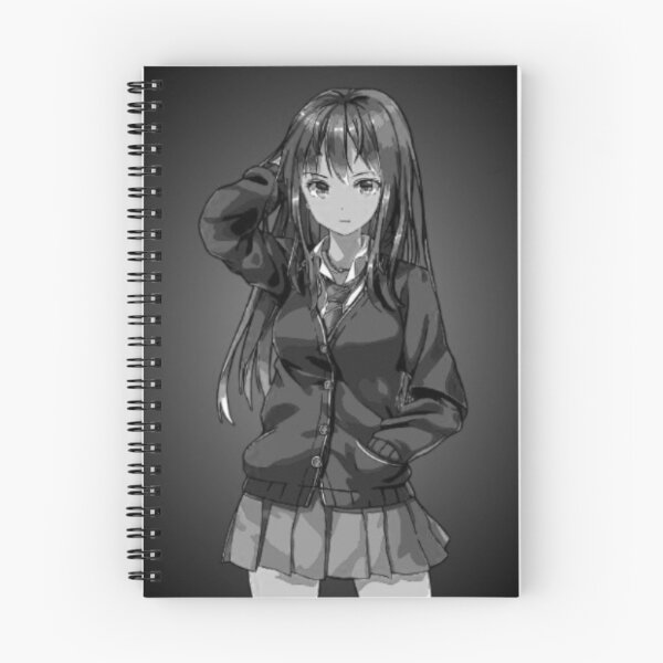 Item preview, Anime Girl In School Uniform Anime and Manga Fan Art Black & White designed and sold by TajfunX.