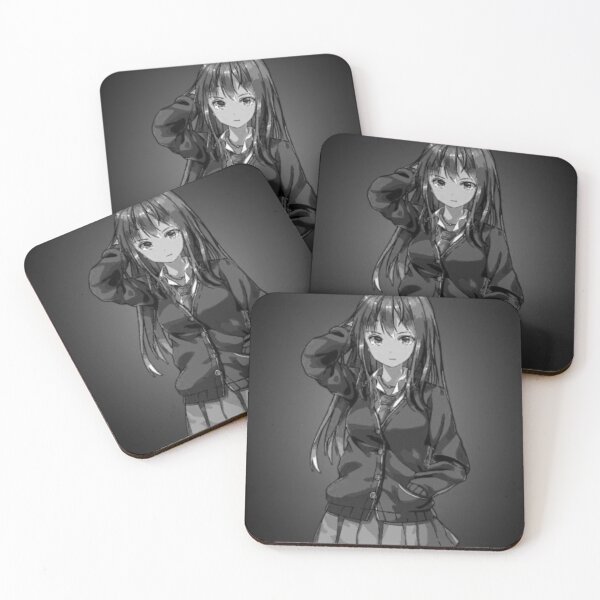 Item preview, Anime Girl In School Uniform Anime and Manga Fan Art Black & White designed and sold by TajfunX.