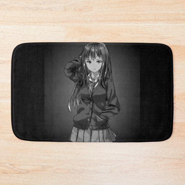 Item preview, Anime Girl In School Uniform Anime and Manga Fan Art Black & White designed and sold by TajfunX.