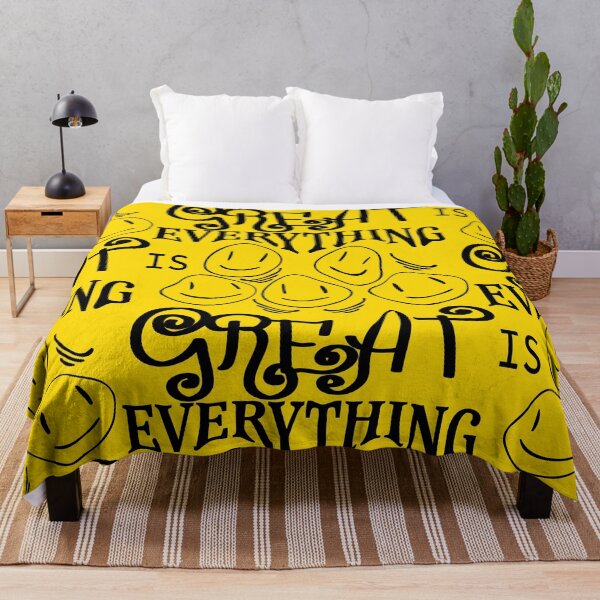 Item preview, Distorted emoji and the slogan "everything is great" designed and sold by ReflectedCrafts.