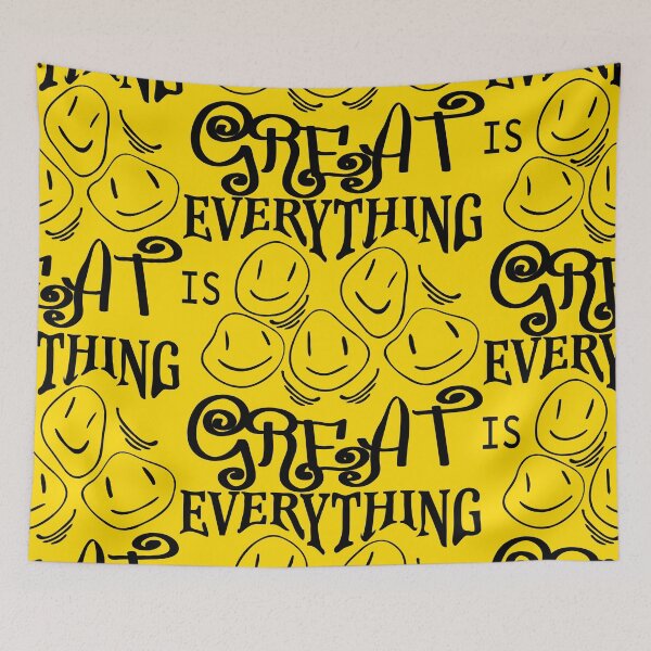 Item preview, Distorted emoji and the slogan "everything is great" designed and sold by ReflectedCrafts.